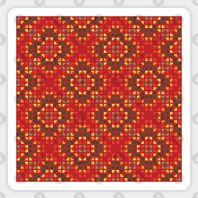 Diamond  Holiday Pattern Sticker by justrachna